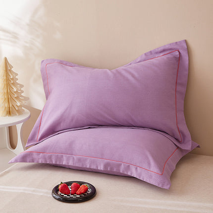 Ensemble de taies d'oreiller Queen/Standard (2 pièces), taie d'oreiller 100% coton, taie d'oreiller minimaliste, taie d'oreiller douce et soyeuse