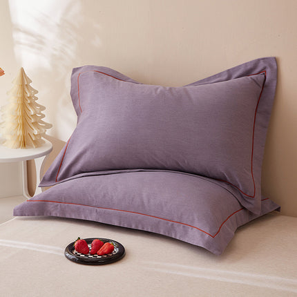 Ensemble de taies d'oreiller Queen/Standard (2 pièces), taie d'oreiller 100% coton, taie d'oreiller minimaliste, taie d'oreiller douce et soyeuse