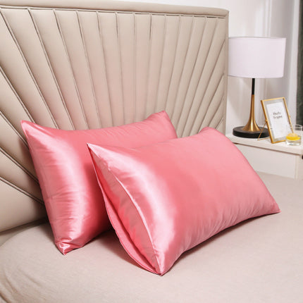 2-Piece Set Silk Pillowcase Set Ice Silk Satin Silk Satin Pillowcase for Hair and Skin Reversible Silk Pillowcase