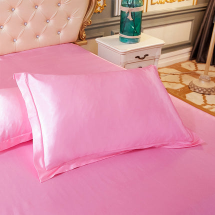 Silk Satin Pillowcase For Hair and Skin Grooming Satin Ice Silk Pillowcase, Cool, Soft and Smooth Reversible Natural Silk Pillowcase