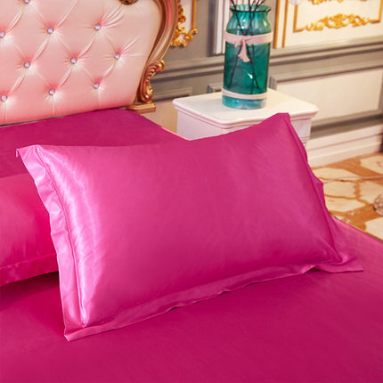 Silk Satin Pillowcase For Hair and Skin Grooming Satin Ice Silk Pillowcase, Cool, Soft and Smooth Reversible Natural Silk Pillowcase