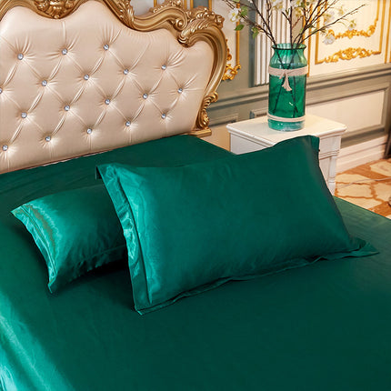 Silk Satin Pillowcase For Hair and Skin Grooming Satin Ice Silk Pillowcase, Cool, Soft and Smooth Reversible Natural Silk Pillowcase