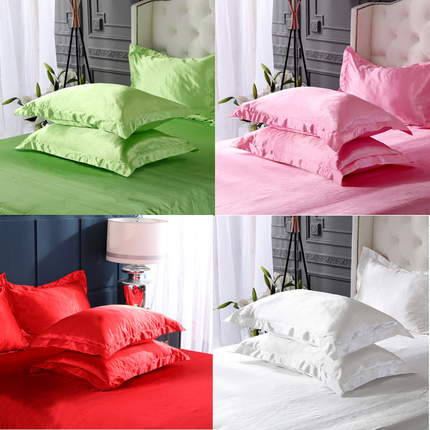 Silk Satin Pillowcase For Hair and Skin Grooming Satin Ice Silk Pillowcase, Cool, Soft and Smooth Reversible Natural Silk Pillowcase