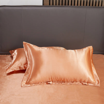 Silk Satin Pillowcase For Hair and Skin Grooming Satin Ice Silk Pillowcase, Cool, Soft and Smooth Reversible Natural Silk Pillowcase