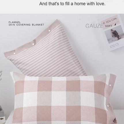 2 PACK Natural Cotton Striped Pillowcase Cotton Pillowcase European Pillowcase Washable Pillowcase Queen Pillowcase Bedding