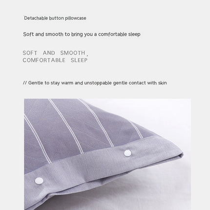2 PACK Natural Cotton Striped Pillowcase Cotton Pillowcase European Pillowcase Washable Pillowcase Queen Pillowcase Bedding