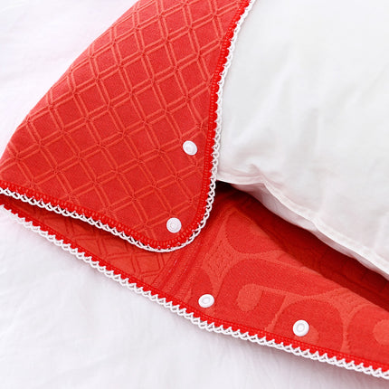 2er-Pack Kissenbezüge, 100 % Baumwolle, Standard-Kissenbezug, glatter, kühler Kissenbezug, Queen-Size-Kissenbezug, halb umwickelter Druckknopfverschluss
