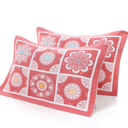 Paquet de 2 taies d'oreiller de taille standard, taies d'oreiller en gaze de coton, oreillers de literie matelassés, grandes taies d'oreiller pour grandes et petites chambres