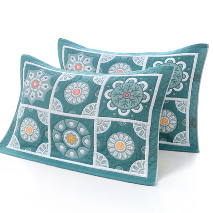 Paquet de 2 taies d'oreiller de taille standard, taies d'oreiller en gaze de coton, oreillers de literie matelassés, grandes taies d'oreiller pour grandes et petites chambres