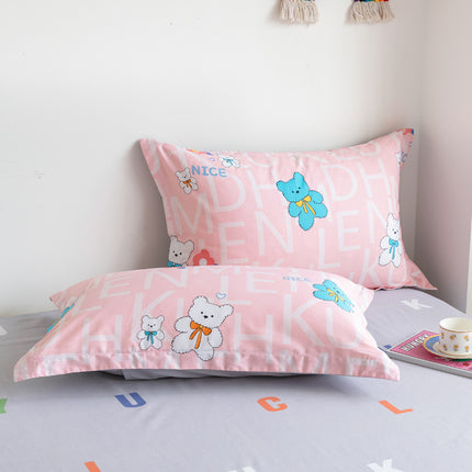 Kissenbezug aus 100 % Baumwolle, 2-teiliges Set, Baumwoll-Kissenbezug für Zuhause, niedlicher Cartoon-Queen-Size-Kissenbezug, Schlafzimmer, dekorativer Kissenbezug