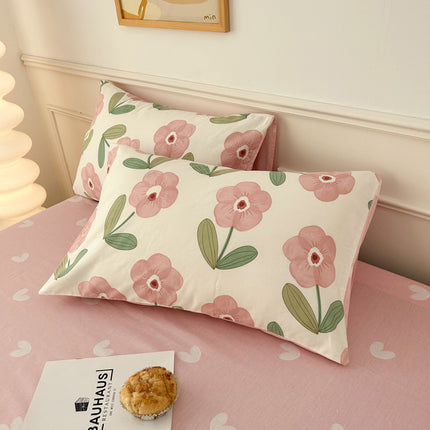 Floral Cotton Pillowcases 2pack Fairy 100% Cotton Pillowcases Dormitory Queen Couple Pillowcases Flower