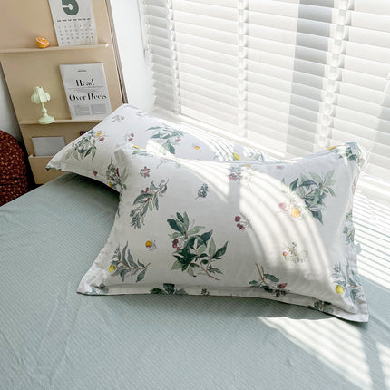 Floral Cotton Pillowcases 2pack Fairy 100% Cotton Pillowcases Dormitory Queen Couple Pillowcases Flower