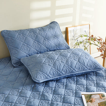 100% Cotton Large Crushed Flower Pillowcase, Washed Cotton Embossed Threaded Pillowcase, Printed Pillowcase Liner Cover Pillow Cover