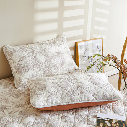 100% Cotton Large Crushed Flower Pillowcase, Washed Cotton Embossed Threaded Pillowcase, Printed Pillowcase Liner Cover Pillow Cover
