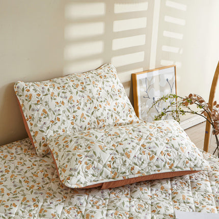 100% Cotton Large Crushed Flower Pillowcase, Washed Cotton Embossed Threaded Pillowcase, Printed Pillowcase Liner Cover Pillow Cover