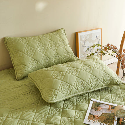 100% Cotton Large Crushed Flower Pillowcase, Washed Cotton Embossed Threaded Pillowcase, Printed Pillowcase Liner Cover Pillow Cover
