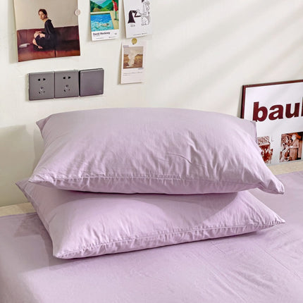 Baumwoll-Kissenbezüge-Set (2er-Pack), superweicher Queen-Size-Doppel-Kissenbezug im Umschlag-Stil, einfacher einfarbiger Kissenbezug aus gewaschener Baumwolle