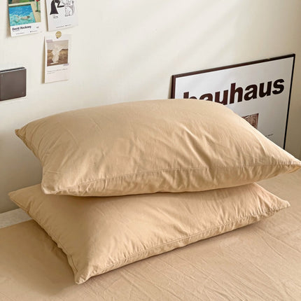 Baumwoll-Kissenbezüge-Set (2er-Pack), superweicher Queen-Size-Doppel-Kissenbezug im Umschlag-Stil, einfacher einfarbiger Kissenbezug aus gewaschener Baumwolle