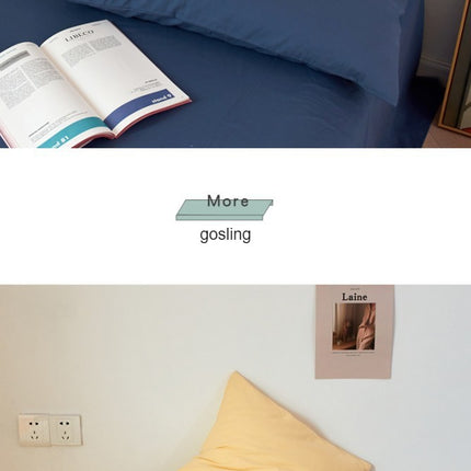 Queen Pillow Cases 2-Pack Washed Cotton Pillow Cases Cotton Solid Color Pillow Cases Simple Pillow Core Insert Sleeves Household Male