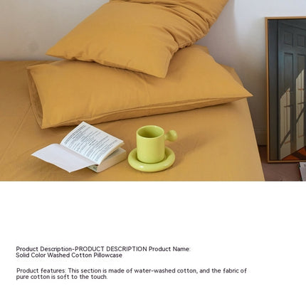 Queen Pillow Cases 2-Pack Washed Cotton Pillow Cases Cotton Solid Color Pillow Cases Simple Pillow Core Insert Sleeves Household Male