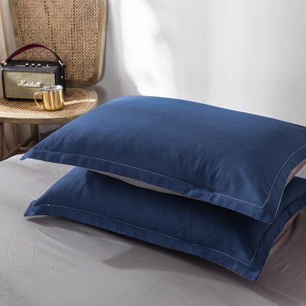 2pack Cotton Pillow Cases 100% Cotton Pillow Cases/Pillow Cushions Large Pillow Cases Simple Solid Colors