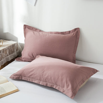 2pack Cotton Pillow Cases 100% Cotton Pillow Cases/Pillow Cushions Large Pillow Cases Simple Solid Colors