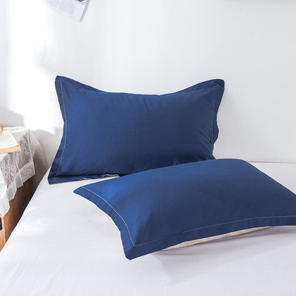 2pack Cotton Pillow Cases 100% Cotton Pillow Cases/Pillow Cushions Large Pillow Cases Simple Solid Colors