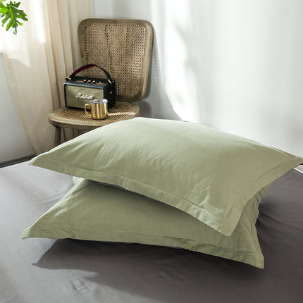 2pack Cotton Pillow Cases 100% Cotton Pillow Cases/Pillow Cushions Large Pillow Cases Simple Solid Colors
