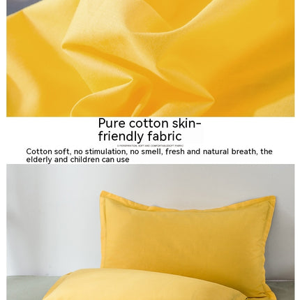 2pack Cotton Pillow Cases 100% Cotton Pillow Cases/Pillow Cushions Large Pillow Cases Simple Solid Colors