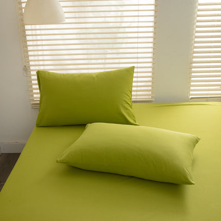 Cotton Washed Cotton Solid Color Pillowcase 2 Piece Envelope Simple Queen Size Pillowcase For Hair and Skin