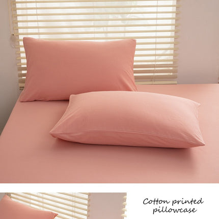 Cotton Washed Cotton Solid Color Pillowcase 2 Piece Envelope Simple Queen Size Pillowcase For Hair and Skin