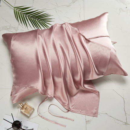 2 PACK 100% Mulberry Silk Hair and Skin Care Pillowcase, Simulated Silk Solid Color Pillowcase/Pillow Towel