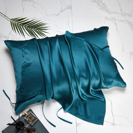 2 PACK 100% Mulberry Silk Hair and Skin Care Pillowcase, Simulated Silk Solid Color Pillowcase/Pillow Towel
