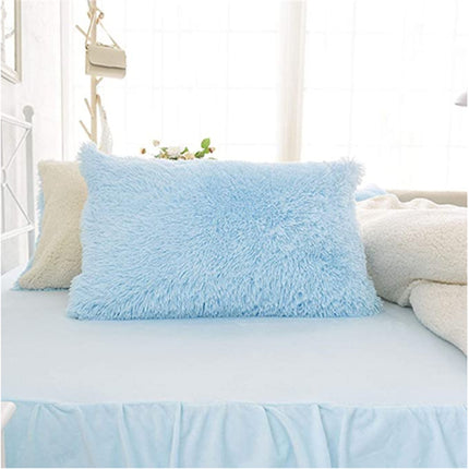 1 pièces longue fausse fourrure doux décoratif taie d'oreiller Rectangle moelleux taie d'oreiller velours peluche housse de coussin décoratif taie d'oreiller