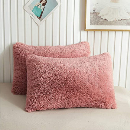 1 pièces longue fausse fourrure doux décoratif taie d'oreiller Rectangle moelleux taie d'oreiller velours peluche housse de coussin décoratif taie d'oreiller