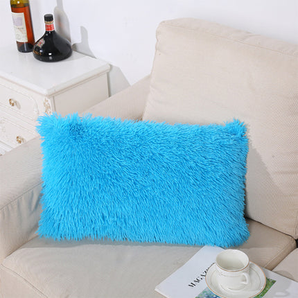 1 pièces longue fausse fourrure doux décoratif taie d'oreiller Rectangle moelleux taie d'oreiller velours peluche housse de coussin décoratif taie d'oreiller