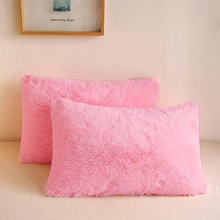 1 pièces longue fausse fourrure doux décoratif taie d'oreiller Rectangle moelleux taie d'oreiller velours peluche housse de coussin décoratif taie d'oreiller