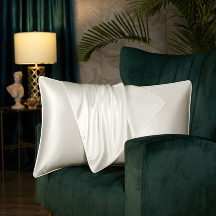 2PACK Silk Pillowcase for Hair and Skin - Large, Mulberry Silk Pillowcase Silk Simple Pillowcase in Solid Colors