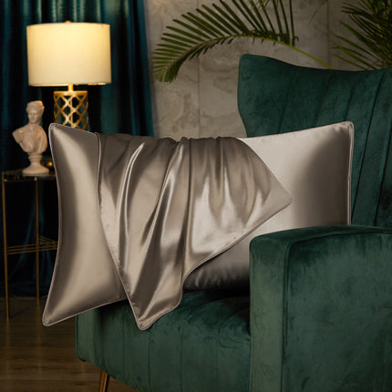 2PACK Silk Pillowcase for Hair and Skin - Large, Mulberry Silk Pillowcase Silk Simple Pillowcase in Solid Colors