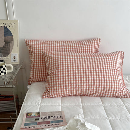 2pack pillowcase cotton washed cotton pillowcase cotton plaid pillowcase simple pillowcase pillowcase pillow insert cover