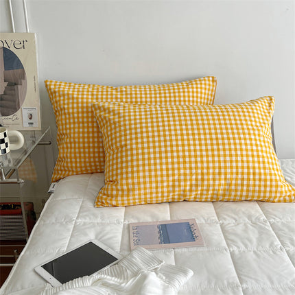 2pack pillowcase cotton washed cotton pillowcase cotton plaid pillowcase simple pillowcase pillowcase pillow insert cover