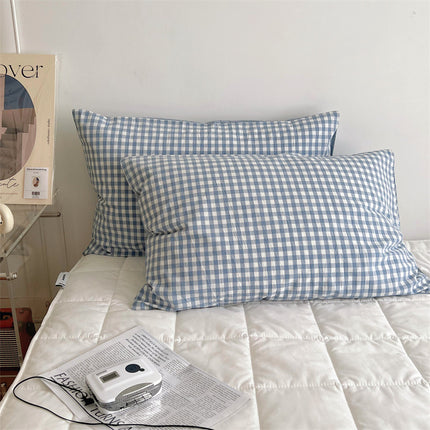 2pack pillowcase cotton washed cotton pillowcase cotton plaid pillowcase simple pillowcase pillowcase pillow insert cover