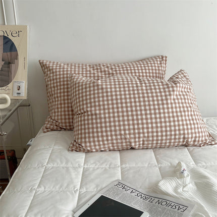 2pack pillowcase cotton washed cotton pillowcase cotton plaid pillowcase simple pillowcase pillowcase pillow insert cover