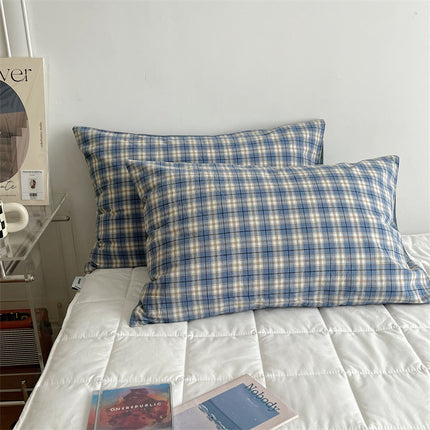2pack pillowcase cotton washed cotton pillowcase cotton plaid pillowcase simple pillowcase pillowcase pillow insert cover