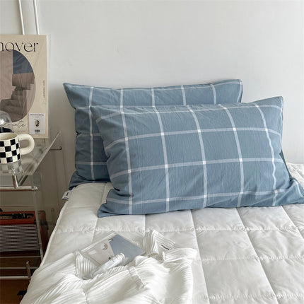 2pack pillowcase cotton washed cotton pillowcase cotton plaid pillowcase simple pillowcase pillowcase pillow insert cover