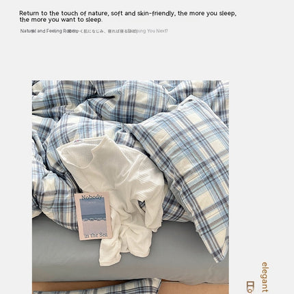 2pack pillowcase cotton washed cotton pillowcase cotton plaid pillowcase simple pillowcase pillowcase pillow insert cover