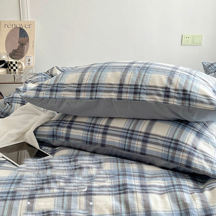 2pack pillowcase cotton washed cotton pillowcase cotton plaid pillowcase simple pillowcase pillowcase pillow insert cover