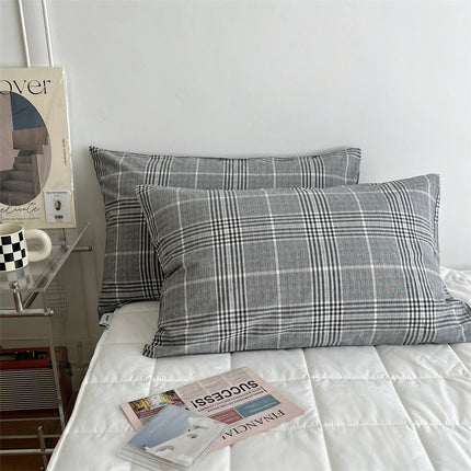 2pack pillowcase cotton washed cotton pillowcase cotton plaid pillowcase simple pillowcase pillowcase pillow insert cover