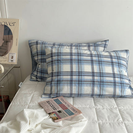 2pack pillowcase cotton washed cotton pillowcase cotton plaid pillowcase simple pillowcase pillowcase pillow insert cover