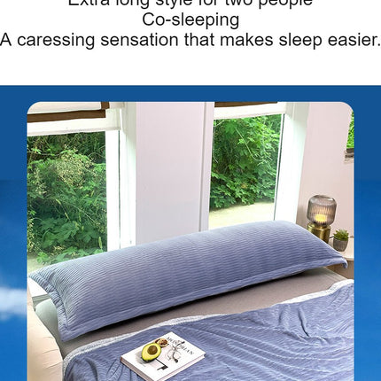 Long Body Pillowcase Milk Velvet Double Full Body Pillowcase Plush Body Pillowcase Core Cover Zipper Style